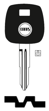 Afbeelding van Canas Transpondersleutel brass zonder chip TOY11AP