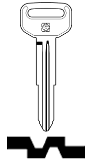 Afbeelding van Silca Autosleutel z/plastic kop staal DH4R