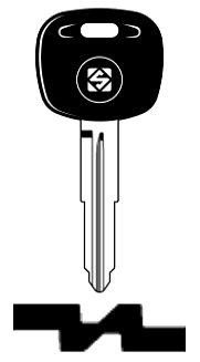 Afbeelding van Silca Transpondersleutel brass MIT11RT19