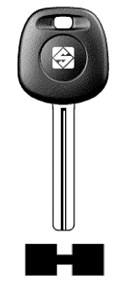 Afbeelding van Silca Transpondersleutel brass MIT14BT14