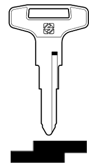 Afbeelding van Silca Autosleutel z/plastic kop staal MIT10