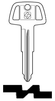 Afbeelding van Silca Autosleutel z/plastic kop staal MIT11R