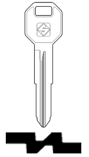 Afbeelding van Silca Autosleutel z/plastic kop staal MIT12R