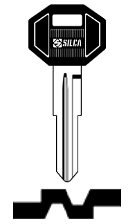 Afbeelding van Silca Autosleutel plastic kop staal MIT4RP