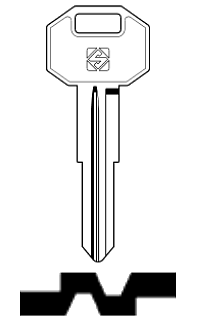 Afbeelding van Silca Autosleutel z/plastic kop staal MIT4R