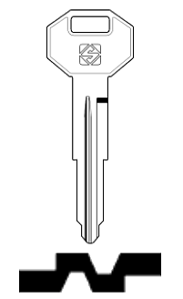 Afbeelding van Silca Autosleutel z/plastic kop staal MIT5R