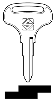 Afbeelding van Silca Autosleutel z/plastic kop staal MIT7