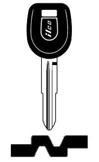 Afbeelding van Silca Transpondersleutel brass MIT8-PT