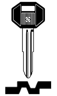 Afbeelding van Silca Autosleutel plastic kop staal MIT8P