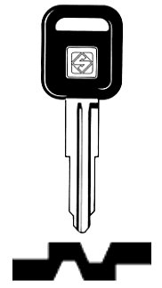 Afbeelding van Silca Autosleutel plastic kop brass GM11P