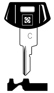 Afbeelding van Silca Autosleutel plastic kop brass GM17RP