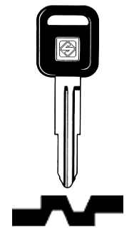 Afbeelding van Silca Autosleutel plastic kop brass GM19P