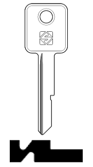 Afbeelding van Silca Autosleutel z/plastic kop staal GM10