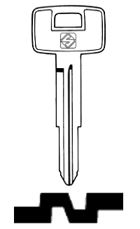 Afbeelding van Silca Autosleutel z/plastic kop staal GM12R