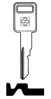 Afbeelding van Silca Autosleutel z/plastic kop staal GM14R