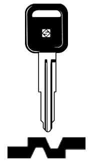 Afbeelding van Silca Autosleutel plastic kop brass GM20P