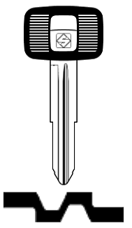 Afbeelding van Silca Autosleutel plastic kop brass GM22RP