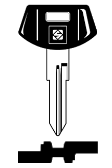 Afbeelding van Silca Autosleutel plastic kop brass GM29P