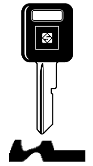 Afbeelding van Silca Autosleutel plastic kop brass GM2CP