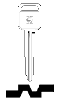 Afbeelding van Silca Autosleutel z/plastic kop staal GM20