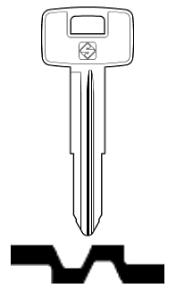 Afbeelding van Silca Autosleutel z/plastic kop staal GM22R