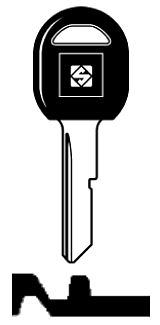 Afbeelding van Silca Autosleutel plastic kop brass GM3DP