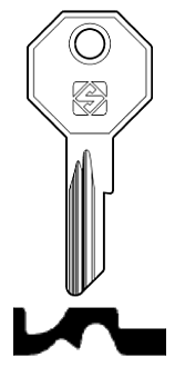 Afbeelding van Silca Autosleutel z/plastic kop brass GM34R