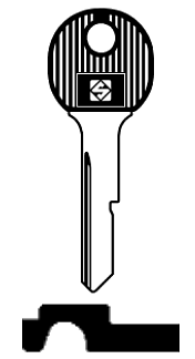 Afbeelding van Silca Autosleutel plastic kop brass GM4BP