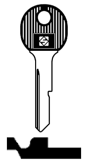 Afbeelding van Silca Autosleutel plastic kop brass GM6BP