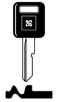 Afbeelding van Silca Autosleutel plastic kop brass GM7CP