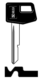 Afbeelding van Silca Autosleutel plastic kop brass GM9P