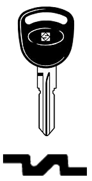 Afbeelding van Silca Autosleutel plastic kop brass FO11AP