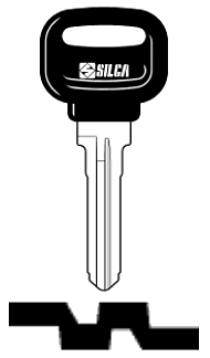 Afbeelding van Silca Autosleutel plastic kop brass FO25RP