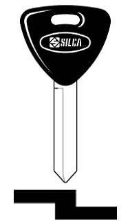 Afbeelding van Silca Autosleutel plastic kop brass FO27P