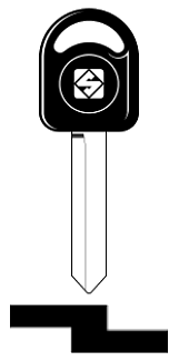 Afbeelding van Silca Autosleutel plastic kop brass FO29BP