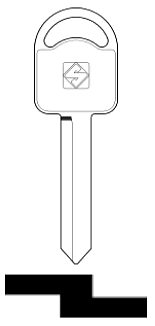 Afbeelding van Silca Autosleutel z/plastic kop brass FO29