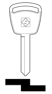 Afbeelding van Silca Autosleutel z/plastic kop staal FO24