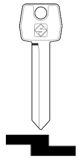 Afbeelding van Silca Autosleutel z/plastic kop staal FO26