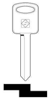 Afbeelding van Silca Autosleutel z/plastic kop brass FO30