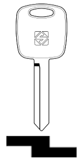 Afbeelding van Silca Autosleutel z/plastic kop brass FO39