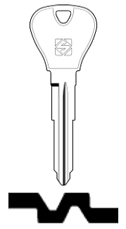 Afbeelding van Silca Autosleutel z/plastic kop staal FO32R