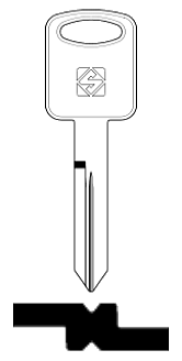 Afbeelding van Silca Autosleutel z/plastic kop staal FO40R