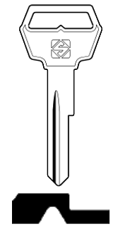 Afbeelding van Silca Autosleutel z/plastic kop staal FO5