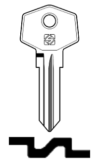 Afbeelding van Silca Autosleutel z/plastic kop staal FO9