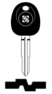 Afbeelding van Silca Transpondersleutel brass HYN10T4