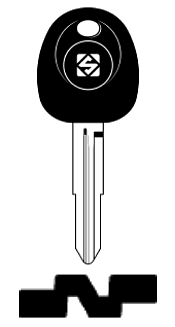 Afbeelding van Silca Transpondersleutel brass HYN12T4