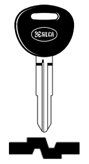 Afbeelding van Silca Autosleutel plastic kop brass HYN10BP