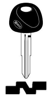 Afbeelding van Silca Autosleutel plastic kop brass HYN12CP