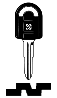 Afbeelding van Silca Autosleutel plastic kop brass HYN1P