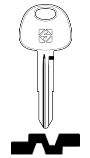 Afbeelding van Silca Autosleutel z/plastic kop brass HYN11